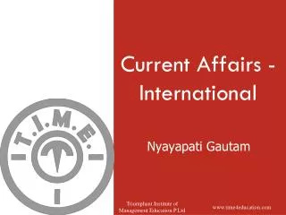 Current Affairs - International