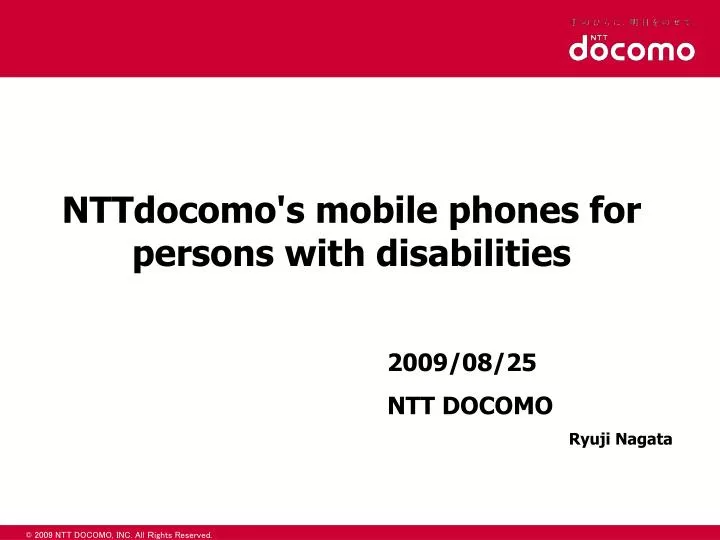 nttdocomo s mobile phones for persons with disabilities