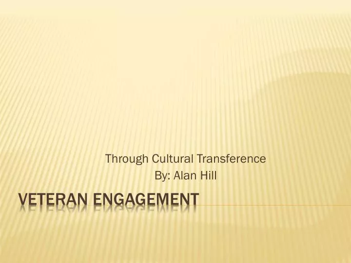 through cultural transference by alan hill