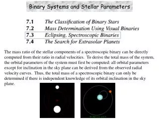 Binary Systems and Stellar Parameters