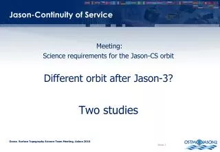 Jason-Continuity of Service