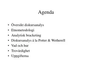 Agenda