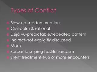 Types of Conflict