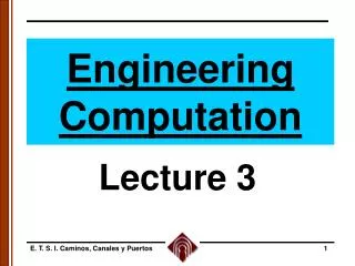 Engineering Computation