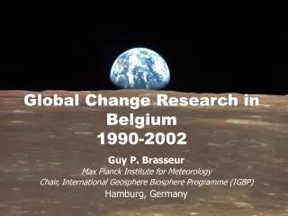 Global Change Research in Belgium 1990-2002