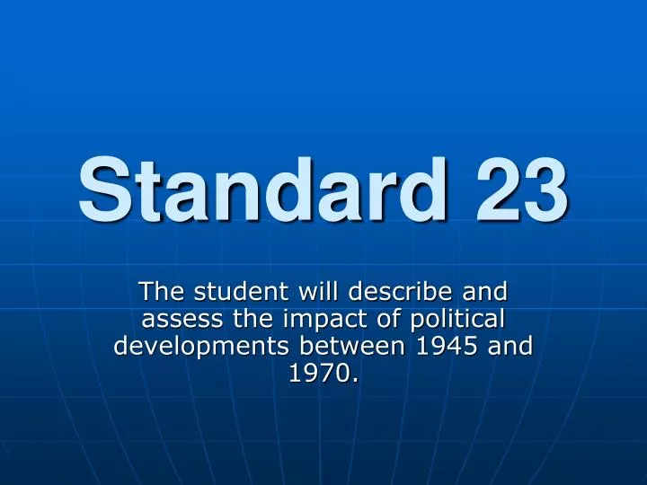 standard 23