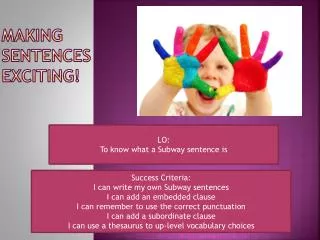 Making Sentences Exciting!