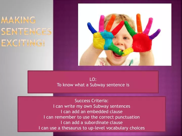 making sentences exciting