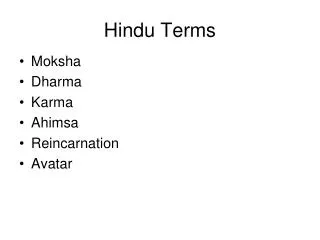 Hindu Terms