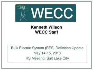 Kenneth Wilson WECC Staff