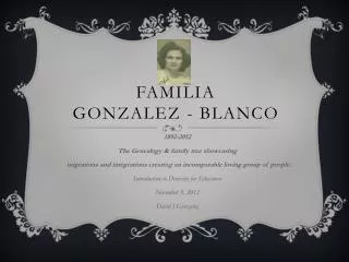 Familia Gonzalez - Blanco