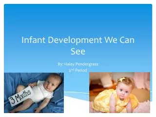 Infant Development We Can See