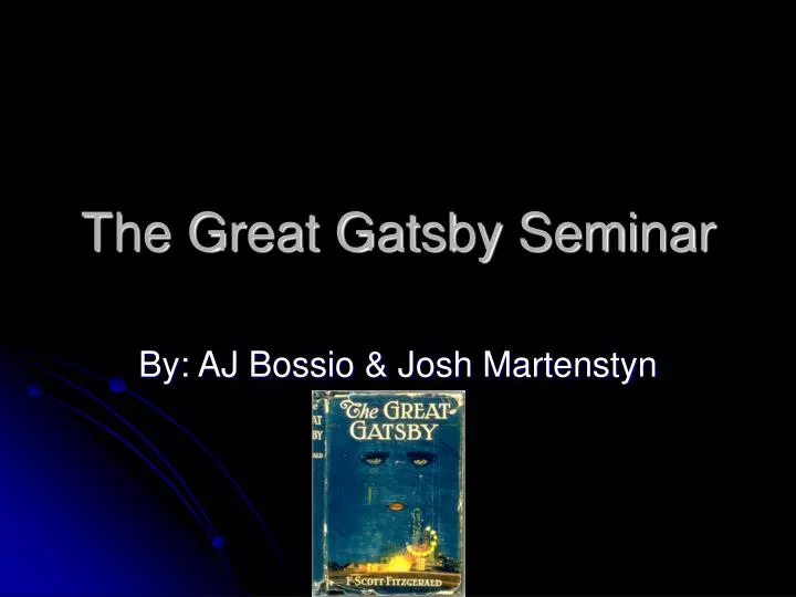 the great gatsby seminar