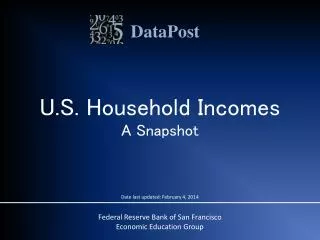 U.S. Household Incomes A Snapshot