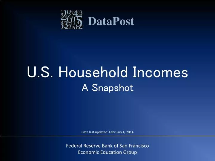 u s household incomes a snapshot