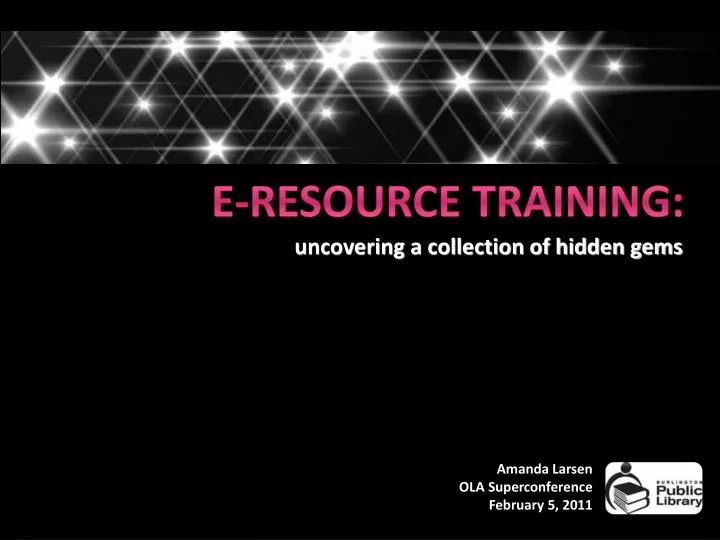 e resource training