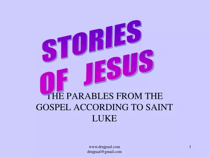 the parables from the gospel according to saint luke