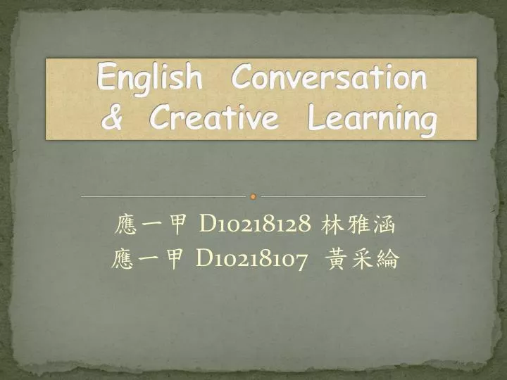 english conversation creative learning