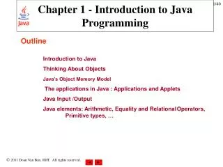Chapter 1 - Introduction to Java Programming