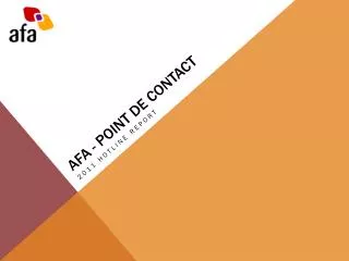 AFA - POINT DE CONTACT