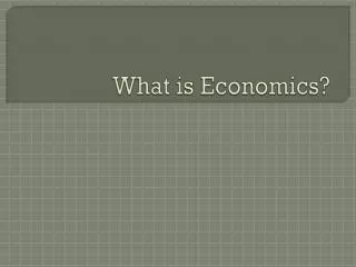 what is economics
