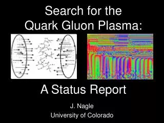 Search for the Quark Gluon Plasma: A Status Report
