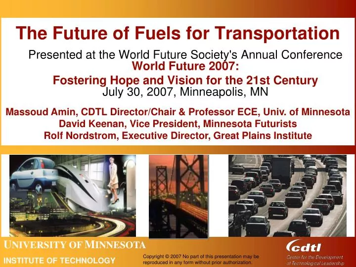 the future of fuels for transportation