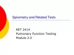 Spirometry and Related Tests - slide 1