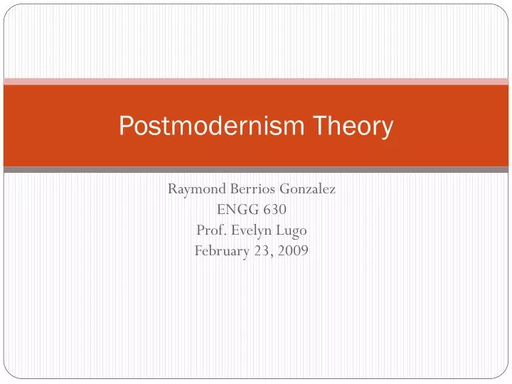 postmodernism theory