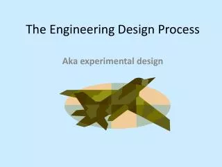 the engineering design process