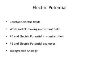 Electric Potential