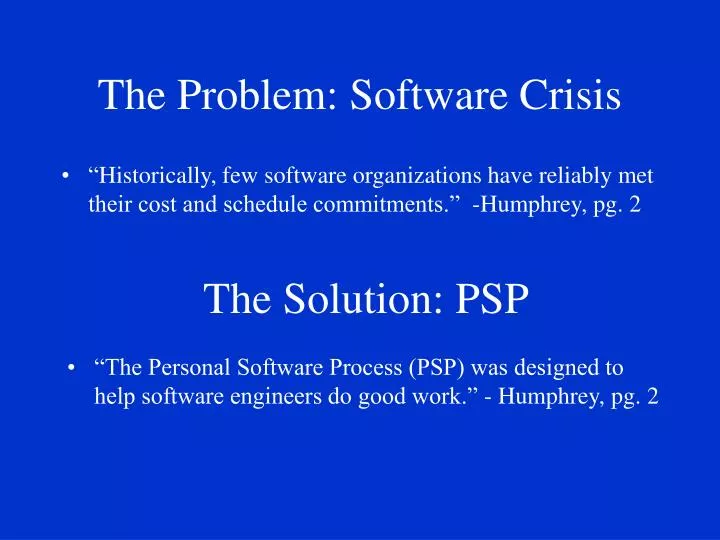 the problem software crisis