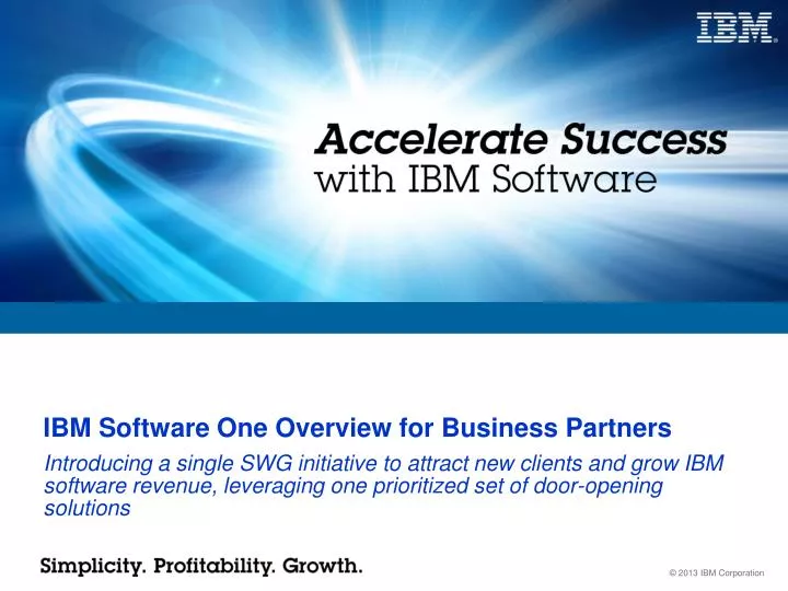 ibm software one overview for business partners
