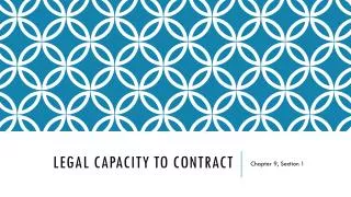 Legal capacity to contract