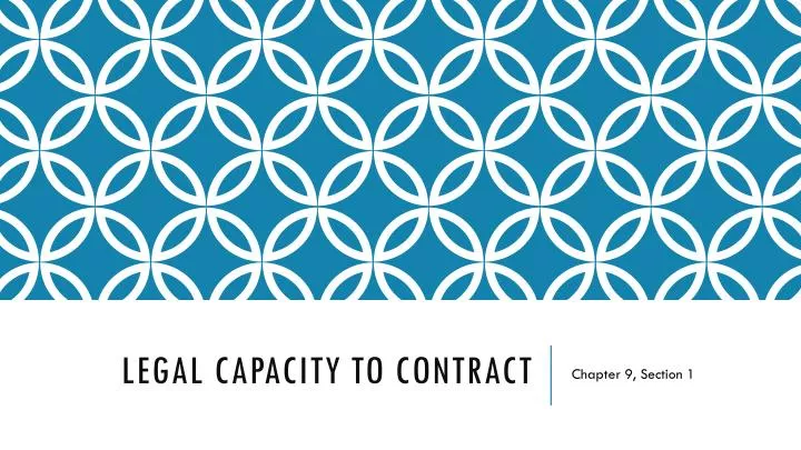 legal capacity to contract