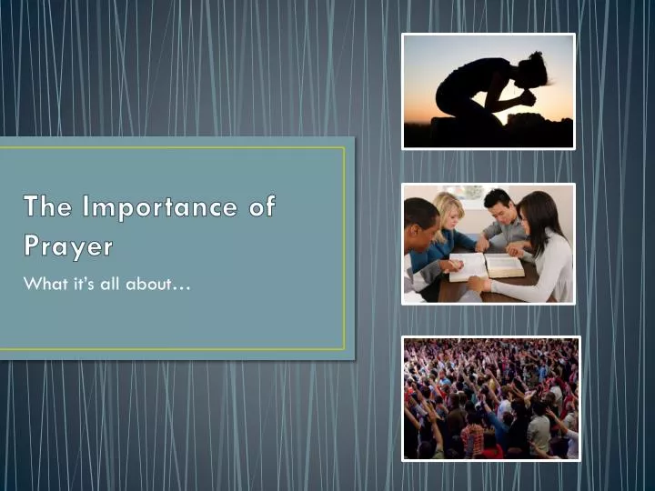 the importance of prayer