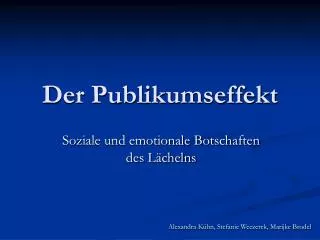 der publikumseffekt