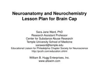 Neuroanatomy and Neurochemistry Lesson Plan for Brain Cap