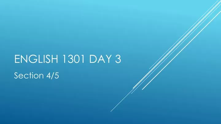 english 1301 day 3
