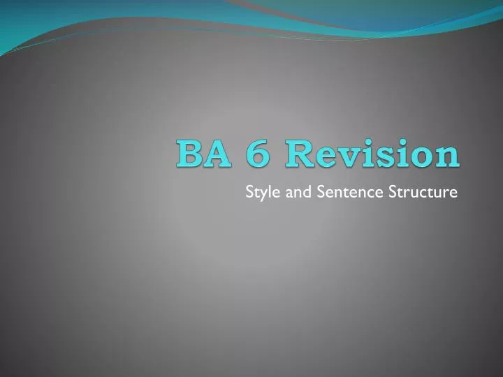 ba 6 revision