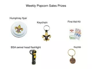 Weekly Popcorn Sales Prizes