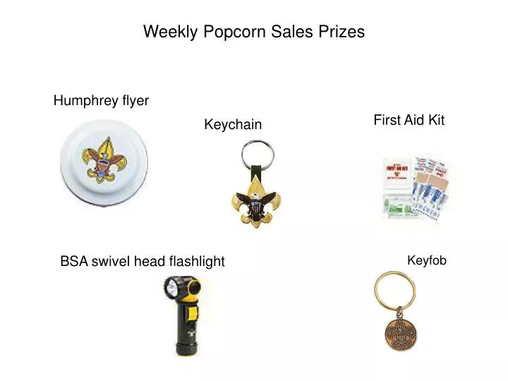 weekly popcorn sales prizes