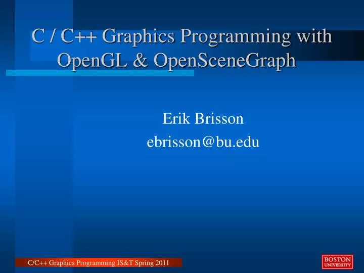 c c graphics programming with opengl openscenegraph