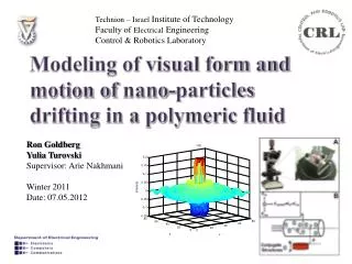 Modeling of visual form and motion of nano -particles drifting in a polymeric fluid