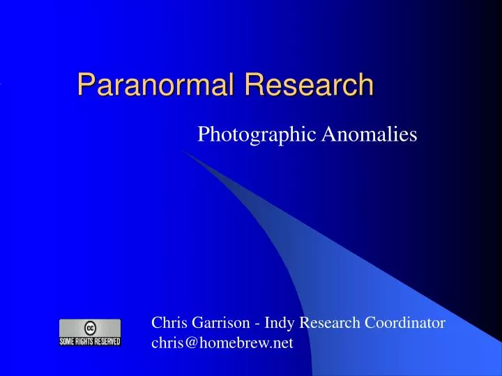 paranormal research
