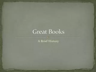 Great Books