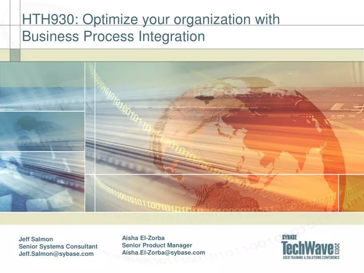 hth930 optimize your organization with business process integration