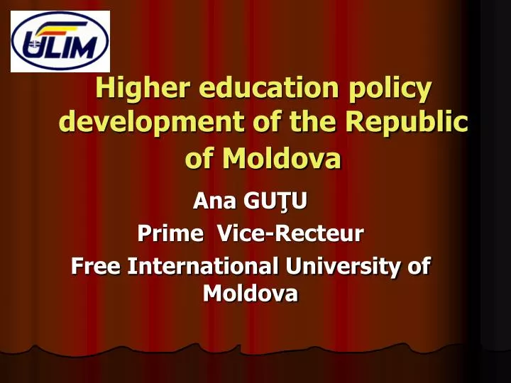 higher education policy development of the republic of moldova
