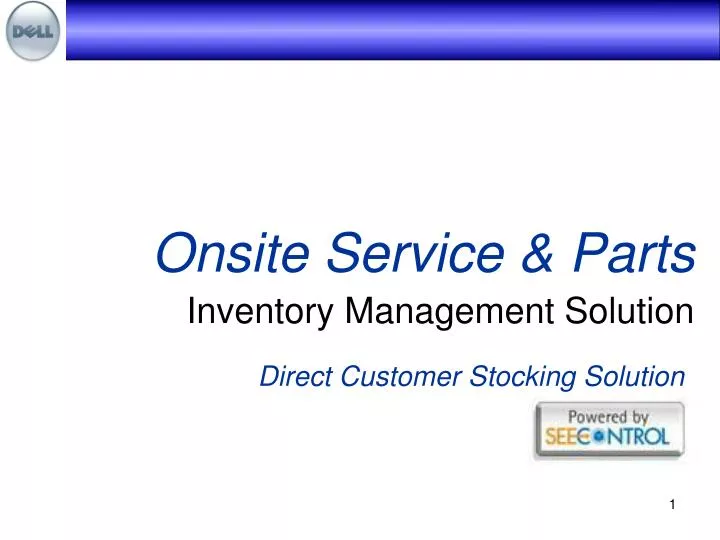 onsite service parts inventory management solution