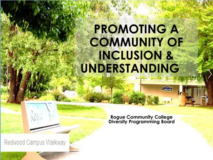 promoting a community of inclusion understanding